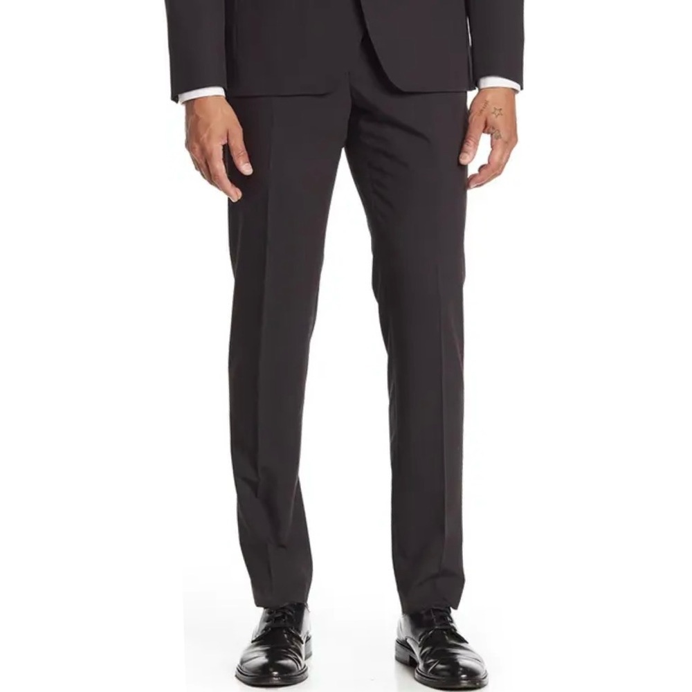 Savile Row Co. Brixton Black Stretch Dress Pant